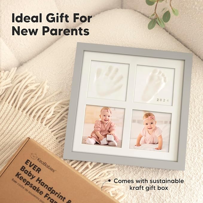 KeaBabies 4-Pack Inkless Hand and Footprint Kit and Baby Footprint Kit - Ink Pad for Baby Hand and Footprints, Baby Hand and Footprint Kit