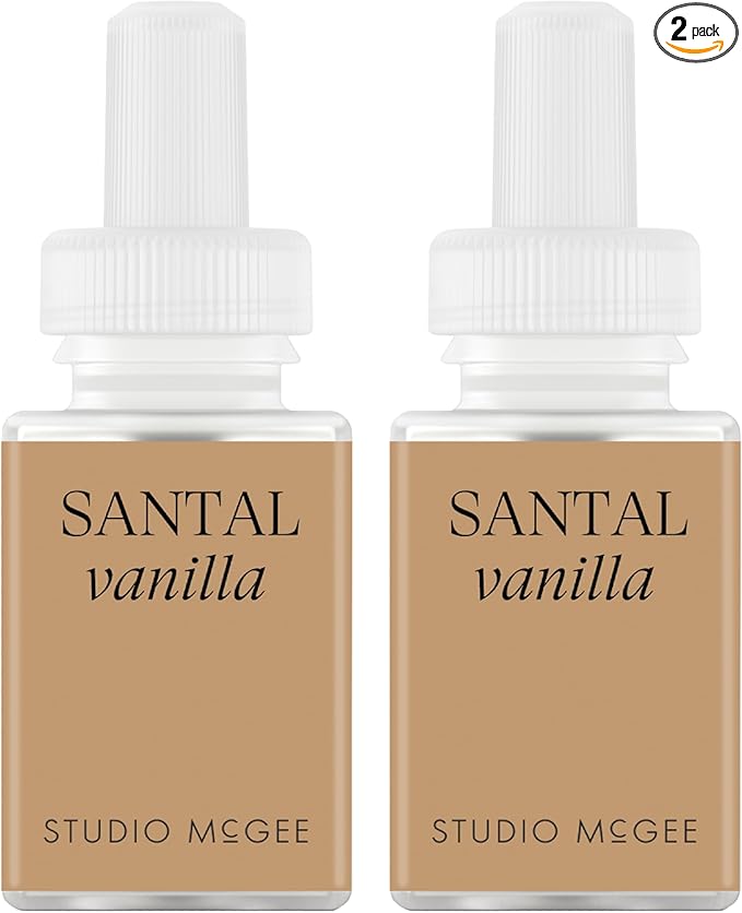 Pura x Studio McGee Home Scent Refill - Smart Air Diffuser - Long-Lasting Luxury Fragrance per Refill - Home Essential - Clean & Safe Diffuser Fragrance - 2 Pack, Santal Vanilla