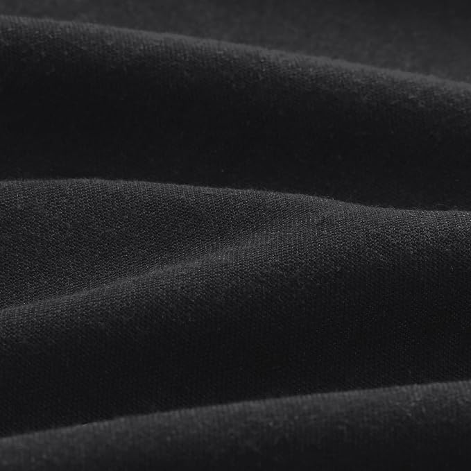 Guken Black Pinch Pleated Linen Curtains 108 Inch Length 2 Panels for Living Room Bedroom Elegant Farmhouse Country Privacy Light Filtering Semi Sheer Back Tab Drapes with Hooks for Nursery 40x108