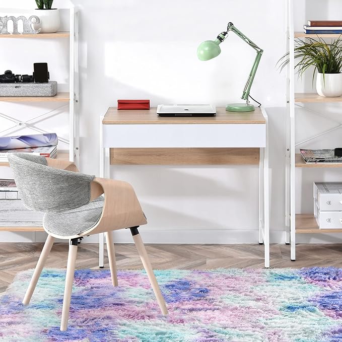 A Nice Night Shaggy Fluffy Faux Fur Area Rug,Soft, Luxurious Shag Carpet Rugs for Nursery Rug, Bedroom, Living Room, Luxury Bed Side Plush Carpets, Rectangle (Light Purple, 6'x9')