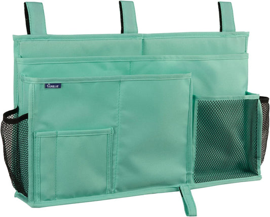 Surblue Caddy Hanging Organizer Bedside Storage Bag for Bunk and Hospital Beds, Green, L