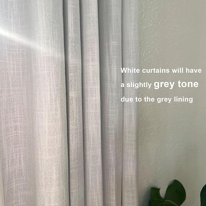 Vision Home White Pinch Pleated Full Blackout Curtains Thermal Insulated Window Curtains 120 inch for Living Room Bedroom Room Darkening Pinch Pleat Drapes with Hooks Back Tab 2 Panel 40" Wx120 L