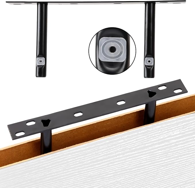 Fixwal White Shelves for Wall, 15.8in Rustic Wood Finish Floating Wall Shelves Set of 4, Shelves for Wall Decor, with Invisible Brackets for Bathroom, Living Room,Bedroom and Kitchen