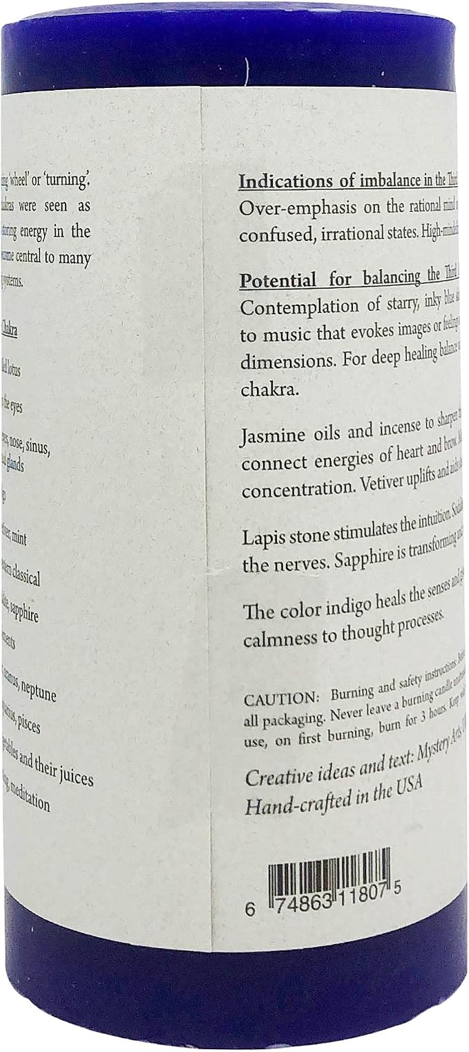 CRYSTAL JOURNEY Candle Pillar Third Eye, 1 EA