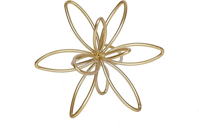 Gold Metal Sculpture Decoration Geometric Sphere Decor Modern Abstract Cube Figurine Ball Statue Centerpiece for Home Decor Accent Living Room Office Shelf Bookshelf Tabletop Decorative