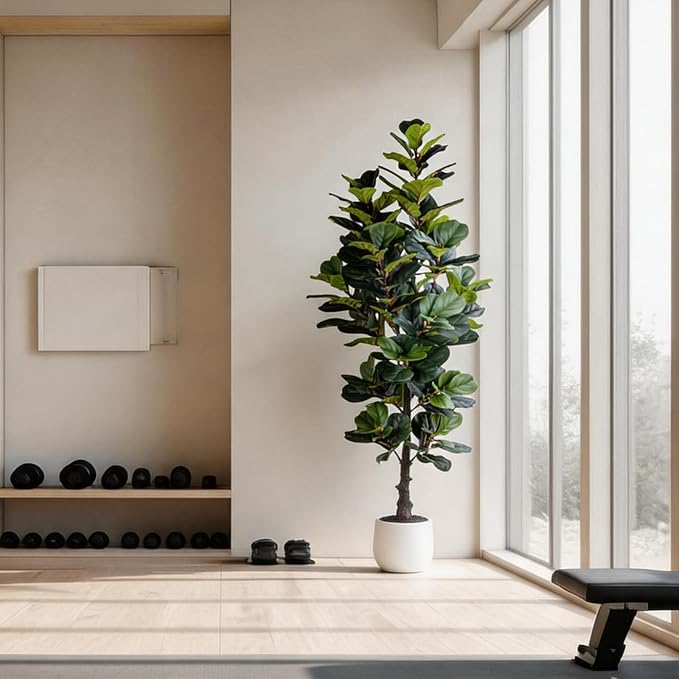 6FT Ultra-Full & Lush Artificial Fiddle Leaf Fig Tree for Home Decor – 171 Lifelike Leaves, Large Faux Plants Indoor, Artificial Plants Indoor for Office Living Room Interior Decor – Housewarming Gift