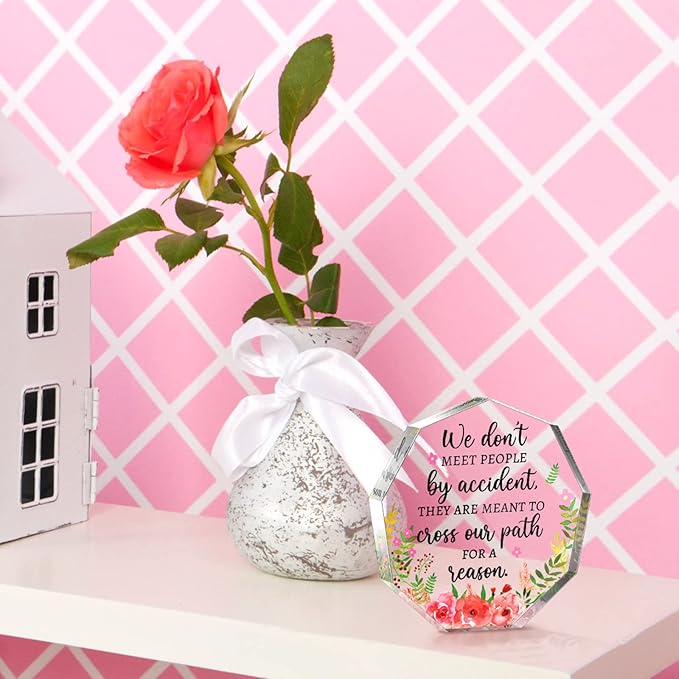 Yinder Thank You Gifts for Women Appreciation Gifts for Coworker Employee Nurse Teacher Leader Boss Inspirational Quotes Acrylic Desk Decor for Home Office Farewell Retirement