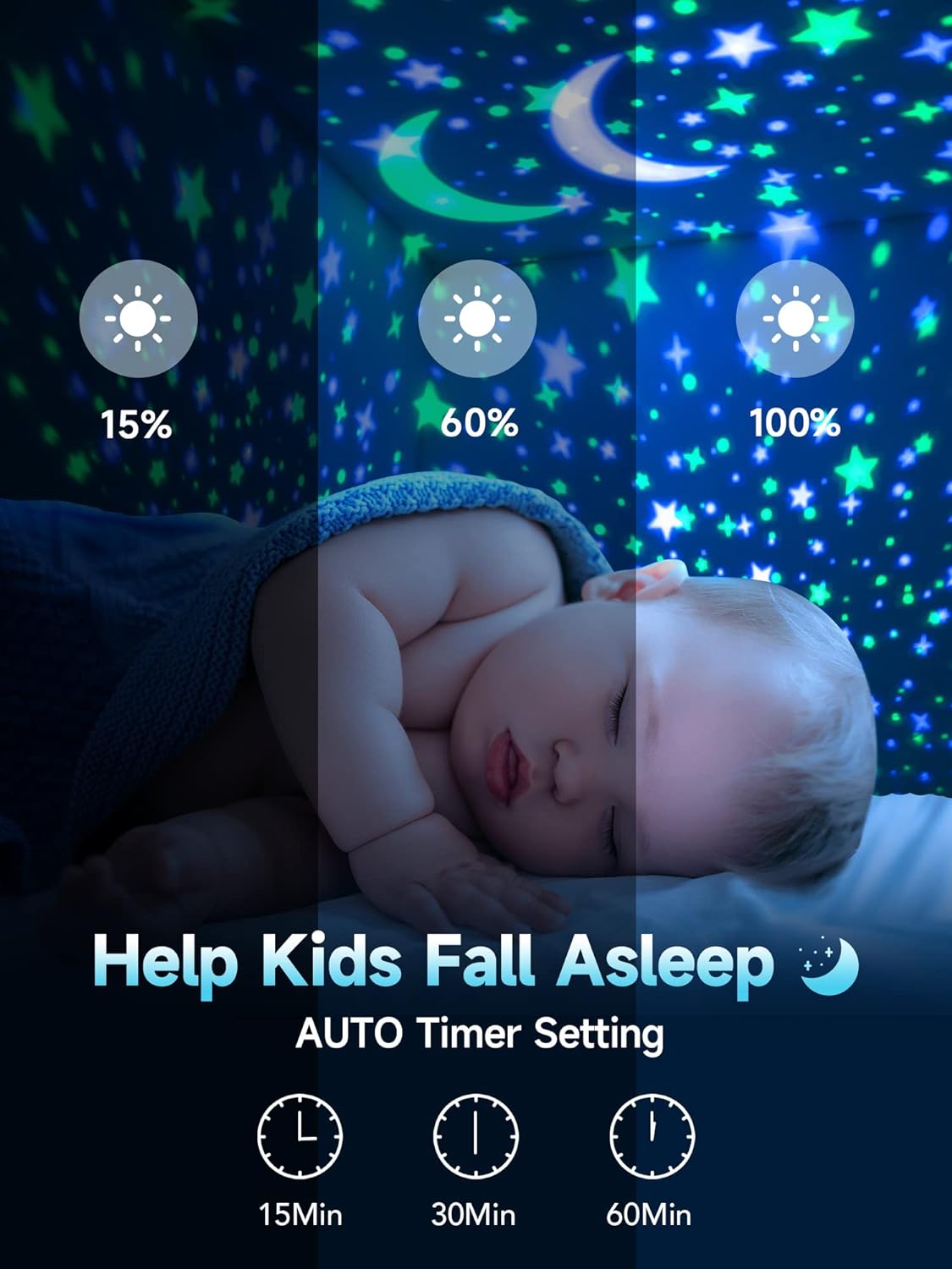 One Fire Star Projector Night Light for Kids Room, Bluetooth Speaker+Remote, 48 Lighting Cool Star Light Projector, Kids Room Decor, Christmas Gifts