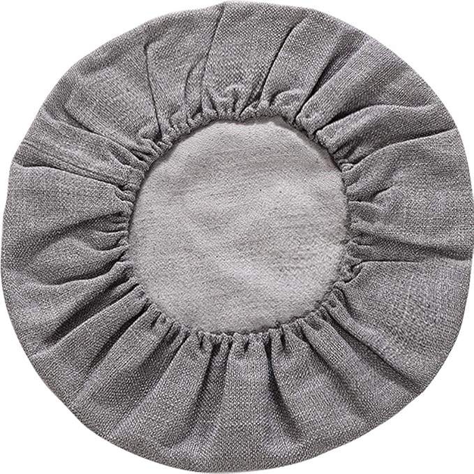 Round Floor Pillow Cover Tatami Floor Cushion Cover Straw Japanese Futon Cover Meditation Seating Ottoman Throw Protector for Living Room Indoor Outdoor Gray,15.75 inches