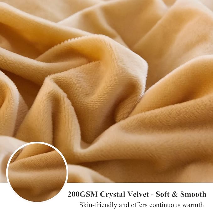 XeGe Plush Shaggy Duvet Cover Set, Luxury Ultra Soft Crystal Velvet Fluffy Bedding Sets 3 Pieces(1 Furry Faux Fur Comforter Cover + 2 Fuzzy Faux Fur Pillowcases), Zipper Closure(Queen, Camel)