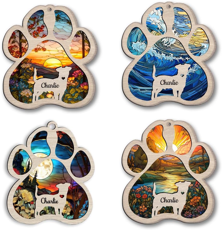 Personalized Boxer Dog Suncatcher Memorial Gifts, Custom Boxer Ornament Christmas Tree, Pet Remembrance Gift, Loss of Dog Sympathy Gift, Pets Memorial Ornament, Pet Loss Suncatcher