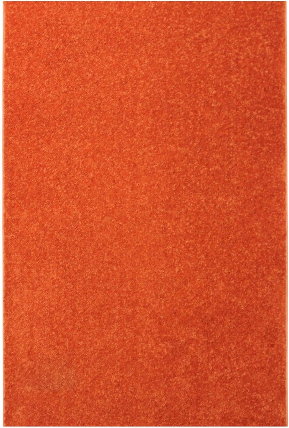 KOECKRITZ Soft and Colorful Kids Classroom Area Rugs (Passes Flammability Pill Test) Many Sizes and Bright Colors to Select from (9' x 12', Tangerine)