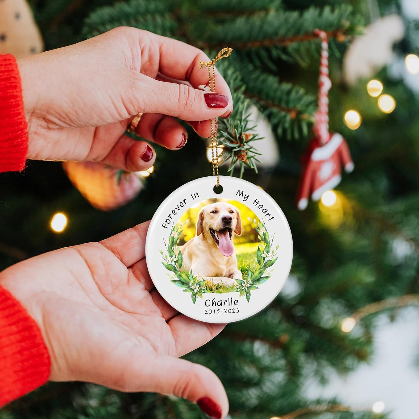 Personalized Pet Memorial Ornament, Custom Photo, Name & Dates, Dog Memorial Gifts for Loss of Dog, Cat, Customized Sympathy Keepsake Ornaments 2025