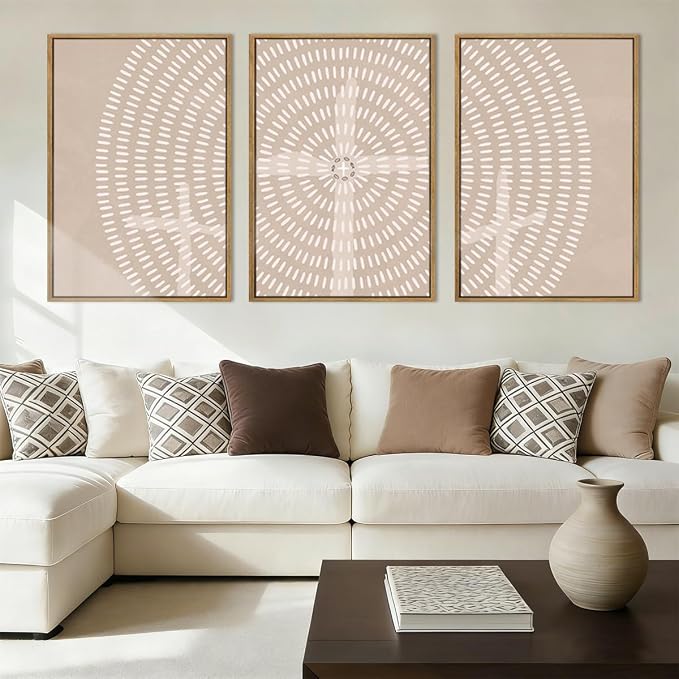 Christian Framed Canvas Wall Art Modern Jesus Wall Decor Abstract Wall Art Set of 3 Jesus Feeds The 5000 Artwork Christian Pictures Modern Religious Wall Paintings for Living Room Bedroom Office Farmhouse 24x36 Inch
