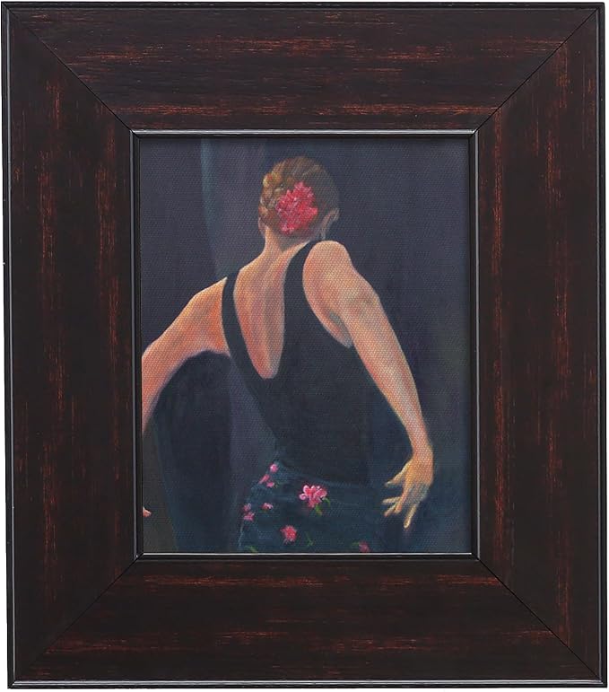 Wood Plein Air Frame for Canvas 11x14, 3.1" Wide Antique Canvas Floater Frames, Vintage Canvas Floating Frame, Ornate Picture Frames (11"x14", Black Walnut)
