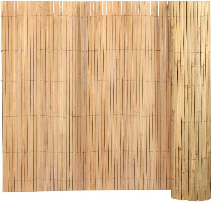 Natural Bamboo Slat Screening for Indoor or Outdoor Garden (6FT x 10FT)