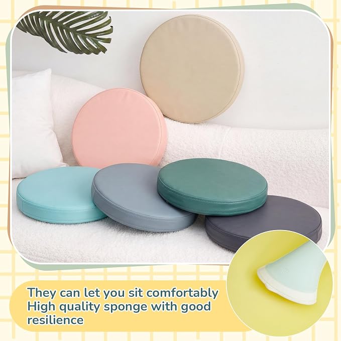 Juexica 6 Pcs Extra Thick Flexible Seating Floor Cushions Assorted Colored Pillow Floor Cushions for Classroom Soft Flexible Seating for Kids Learning Sitting Daycare School Chair (Morandi Colors)