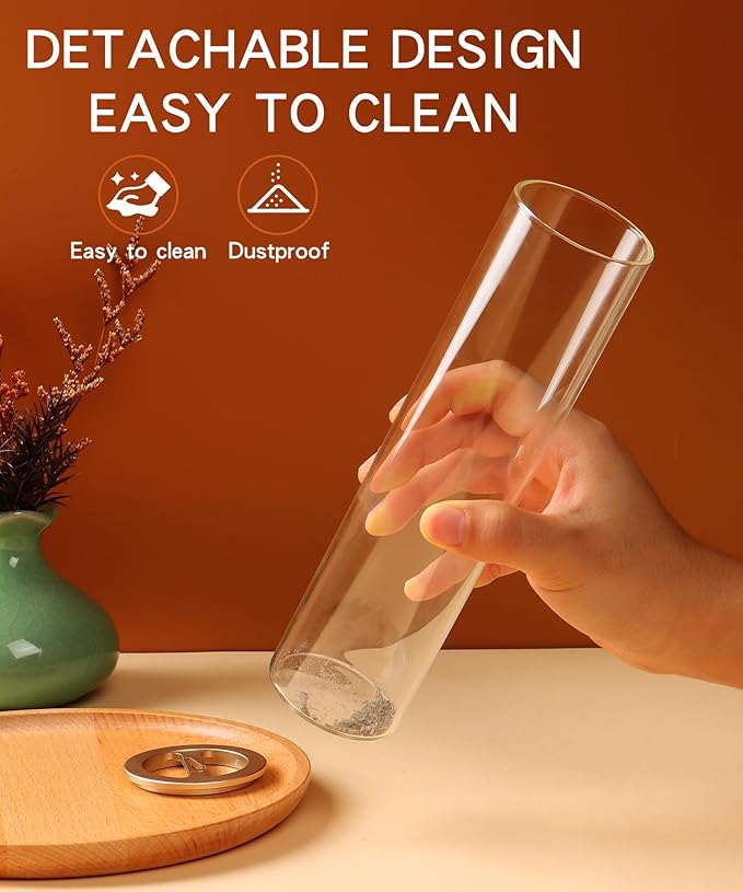 Incense Holder for Sticks [Anti-Ash Flying], Modern Insence-Stick Burner Holder with Removable Glass Ash Catcher, for Home Decor Yoga Meditation