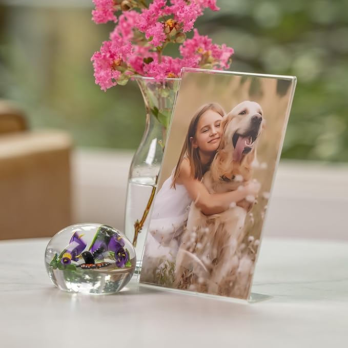Snap 12 count 4"x6" Clear Acrylic Self Standing Photo Frames Perfect for Showcasing Memories in Style - Versatile and Durable Design Rectangular TableTop - Single Picture Frame (Pack of 6)