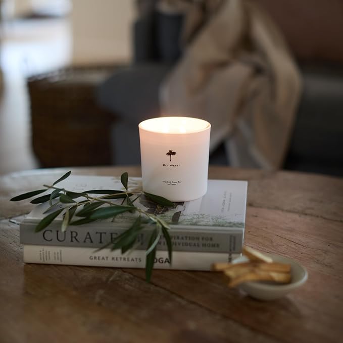 Archipelago Botanicals Nashville Luxe Candle, Charred Cedar, Mahogany & Amber, Warm Woodsy Scented Candle, Elegant White Glass Jar, Premium Wax Blend, Double Wicks, 100 Hour Burn, 13 oz