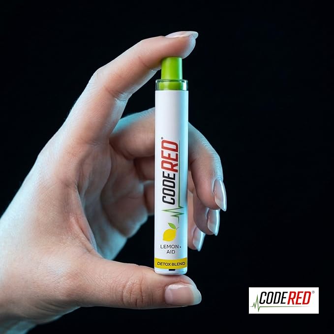 Code Red V-Aid Mullein Herbal Stick - Plant-Based Herbal Breathing Stick with Vitamin C, Mullein, Thyme & Lemon - Mullein Relaxation for Daily Balance - 600 Uses