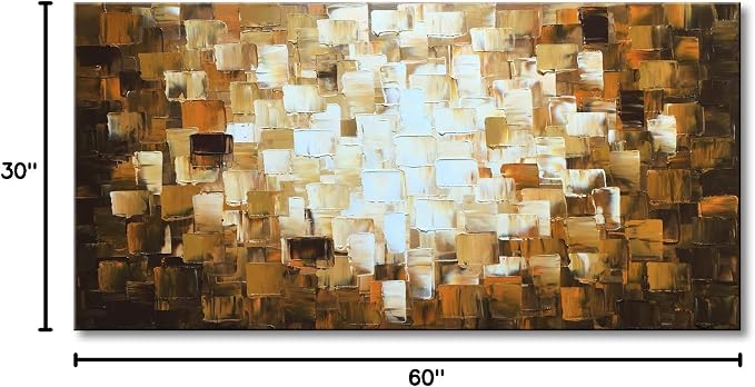 Large Textured Abstract Wall Art Modern Oil Painting on Canvas Picture Artwork Decor for Wall