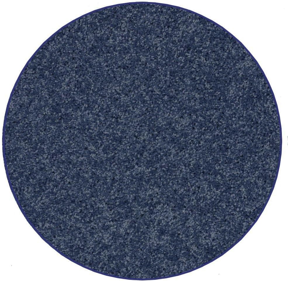 KOECKRITZ Soft and Colorful Kids Classroom Area Rugs (Passes Flammability Pill Test) Many Sizes and Bright Colors to Select from (12' Round, Navy)