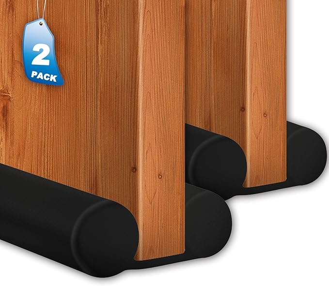 MAXTID Large Door Draft Stopper 36 Inch & 32 Inch - Black 2 Pack