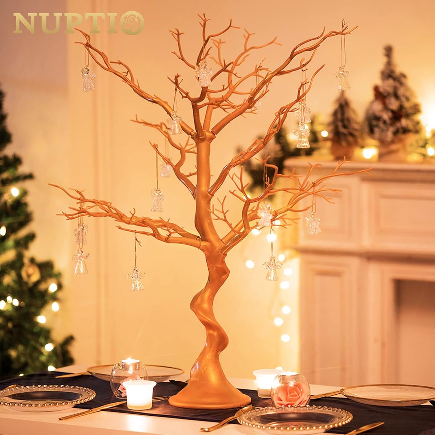 Nuptio Tree Branch Centerpieces for Weddings 30"/76cm Tall Manzanita Trees Centerpiece Tree Branches for Birthday Party Event Tabletop Decorations (1 Pc)