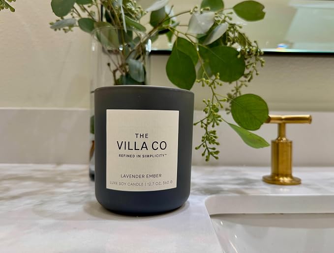 Lavender Ember | Scented Candle for Women & Men | Hand-Poured, Aromatic & Fragrant | 60 Hour Burn Time 12 OZ | Soy Based | Phthalate Free | Made in USA