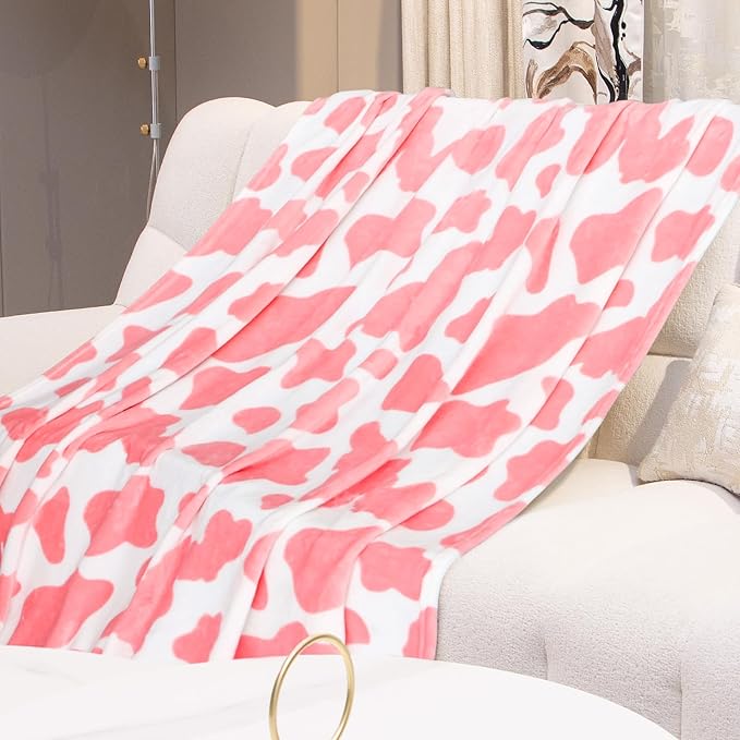 Soft Throw Blanket for Toddler Girls, Small Pink Fleece Baby Blankets for Nursery Crib Stroller, Pink Birthday Gifts for Kids Girls, Home Room Decor, 40x50inches