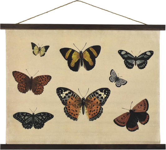 American Art Decor Butterflies Collage Tapestry Wall Art - Monarchs & Fritillaries by Heather Myers