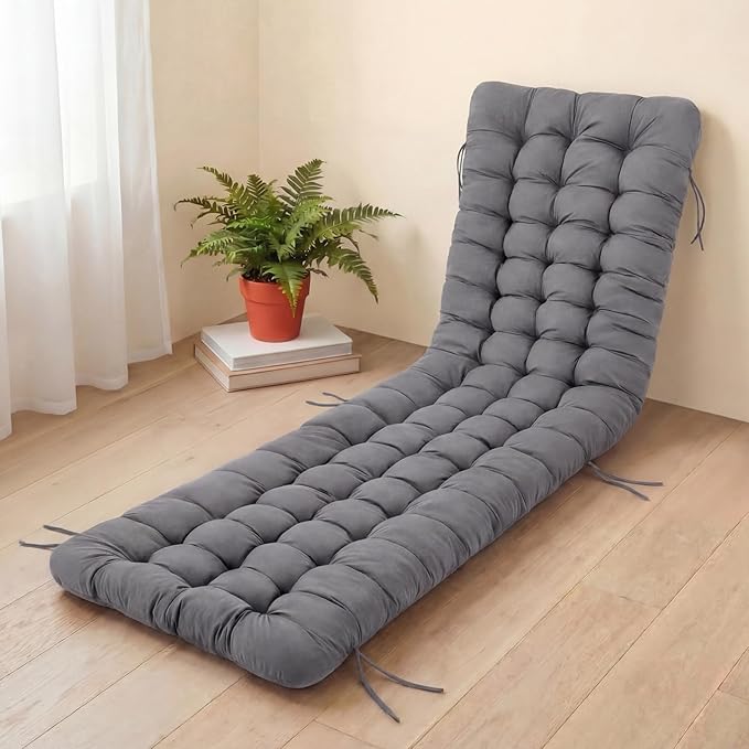 Wenqik Long Floor Cushion Large Floor Cushion with Brushed Cotton 74.8 x 27.5 x 3.15 in Jumbo Lounger Pillow for Outdoor Indoor Bay Window Meditation Yoga Reading Sleeping(Dark Gray)