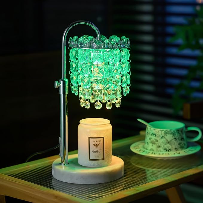 Candle Warmer Lamp with Timer Dimmer Adjustable Height for New Home Bedroom,Vintage Home Decor for Scented JaR 3 Bulbs for New Home Decor, Women Mom Christmas Birthday Gifts,RGB Silver (RGB Silver)