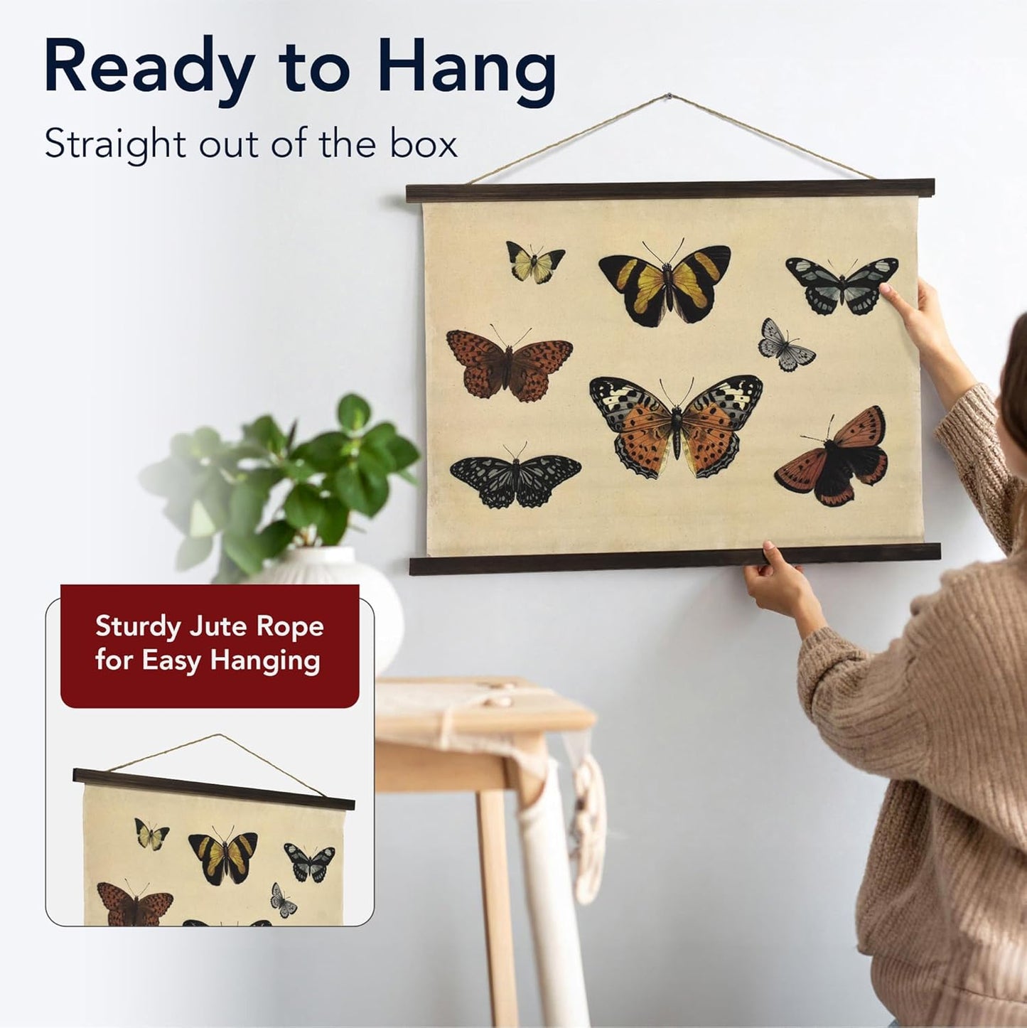 American Art Decor Butterflies Collage Tapestry Wall Art - Monarchs & Fritillaries by Heather Myers