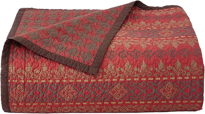 Paseo Road Rushmore 3 Piece Quilt Set with Pillow Shams, Queen Size, Cotton Reversible Luxury Bedding, Southwestern Rustic Style Bed Set, 1 Quilt and 2 Pillowcases