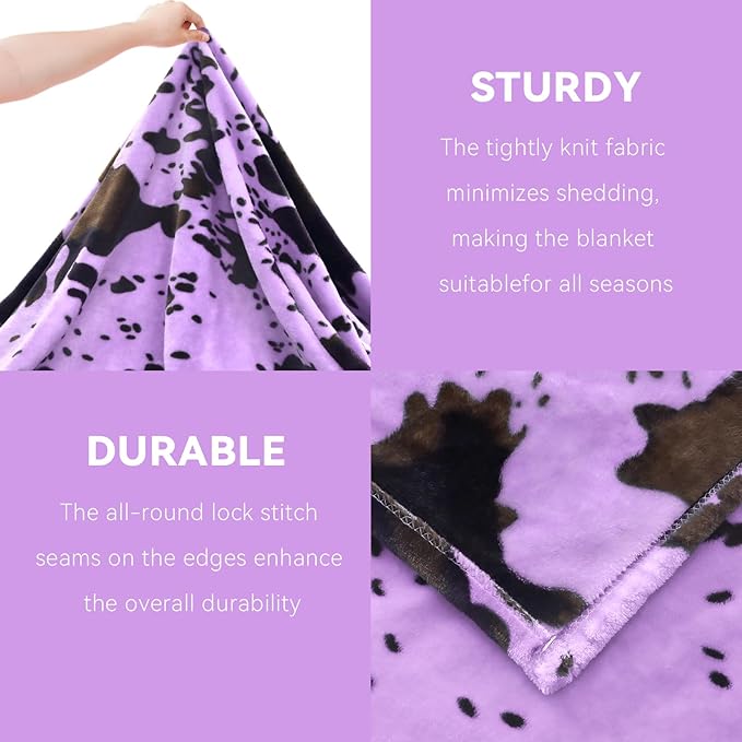 Queen Size Fleece Blanket, Warm Fuzzy Soft Cozy Oversized Bed & Couch Blanket Throw for Adults & Couples, All Season Home Decor, 90x90 inches