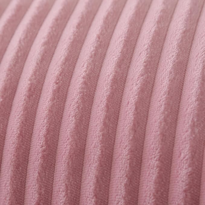 Corduroy Wedge Reading Pillow for Bed, 3 Sizes, 4 Colors for Bed, Sofa, Office Chair (Pink, Small 16 * 14 * 7in)