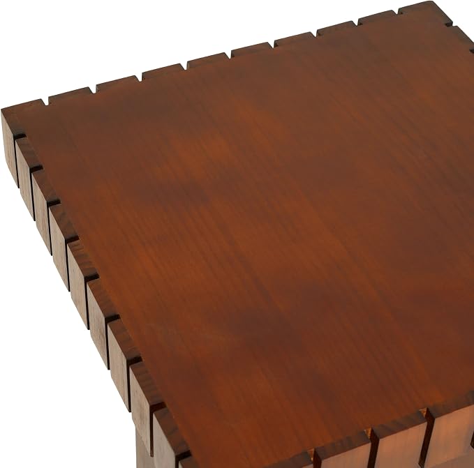 Christopher Knight Home Sidas Modern Square Side Table, Living Room Sofa End Table, Small Coffee Table, No Assembly Needed, Walnut
