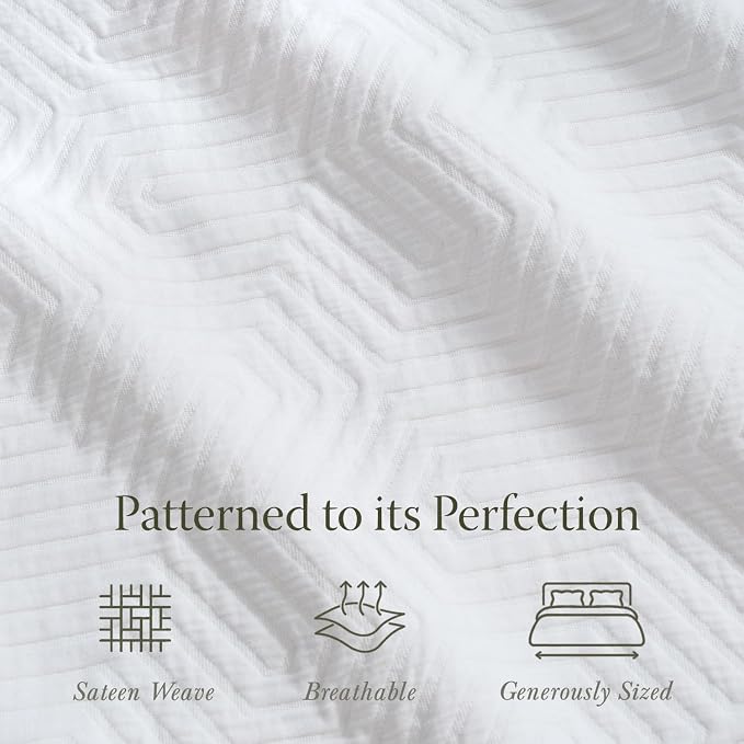 Threadmill Luxury Cotton Blankets for Twin Size Bed | All-Season 100% Cotton Twin Blanket for Bed | Aster Jacquard Lightweight, Soft & Cozy Coverlet, 350GSM, 68x90 inches | White