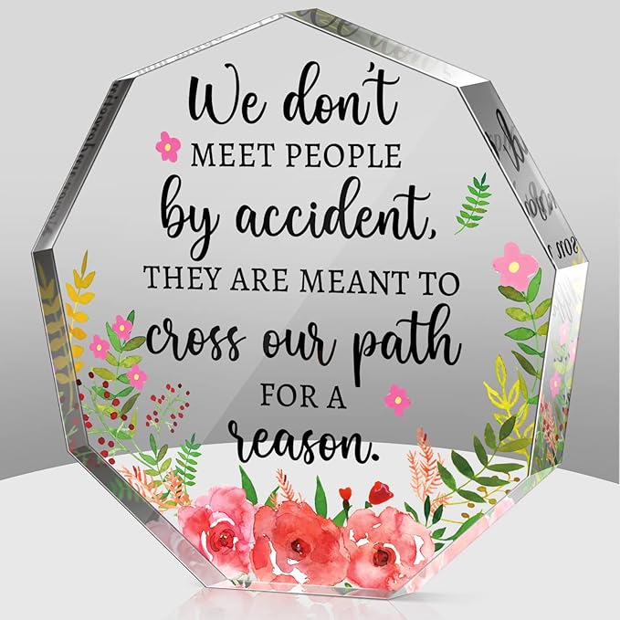 Yinder Thank You Gifts for Women Appreciation Gifts for Coworker Employee Nurse Teacher Leader Boss Inspirational Quotes Acrylic Desk Decor for Home Office Farewell Retirement