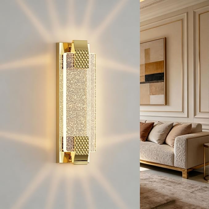 camuucci Battery Operated Wall Sconce Rechargeable Battery Powered 12000mAh Wall Light Indoor Not Hardwired Wall Lamp Fixtures for Bedroom Living Room 1Pack