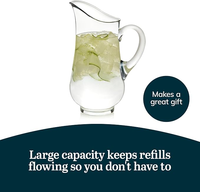 Libbey Atlantis Glass Pitcher, 73-ounce