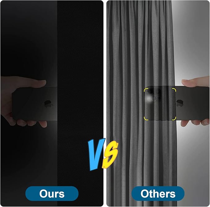 Petaholic 100% Blackout Curtains for Bedroom, Portable DIY Window Blinds, No Drill Window Shades & Blackout Blinds with Stickers & Tabs for Travel, Dorm Room, Media Room (157" x 57")