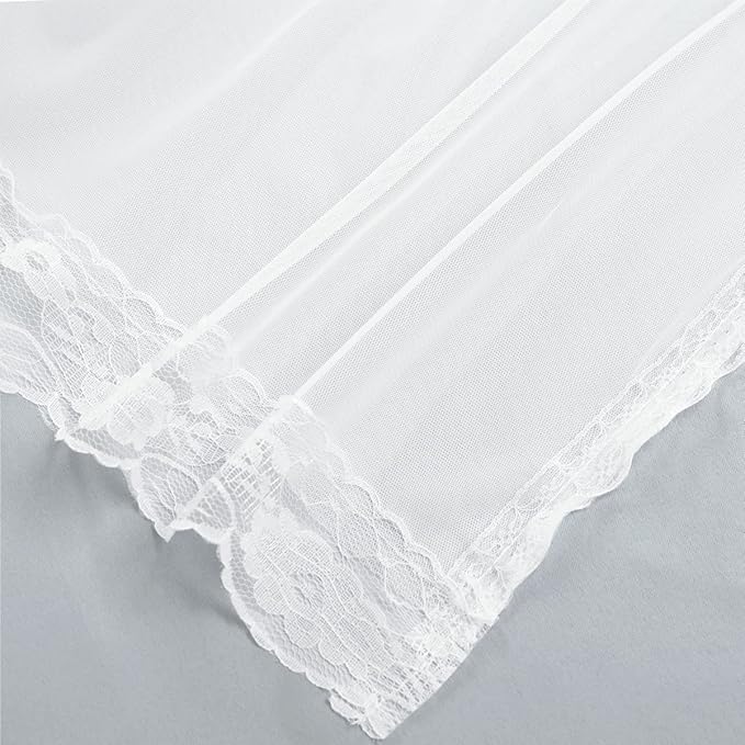 Blackout Curtains with Sheer - Sheer Linen Drapes with Grommet Window Treatment Decorations for Bedroom Living Room Nursery, 52 x 63 in, Light Grey, 2 Panels