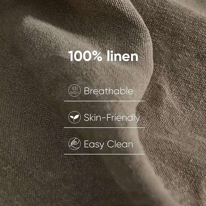 100% Pure Linen Blanket,100% Natural Flax Linen Throw Blanket, 79" L 100% French Flax Fabric,Soft,Breathable and Skin-Friendly Bed Blanket