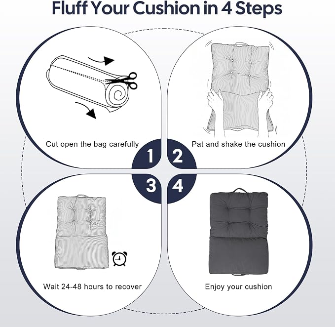 Meditation Cushion, Large Meditation Mat and Pillow for Sitting on Floor, 2-in-1 Portable Yoga Pillow, Tufted Corduroy Zabuton Cushion for Kneeling and Sitting and Knee Support, Dark Grey