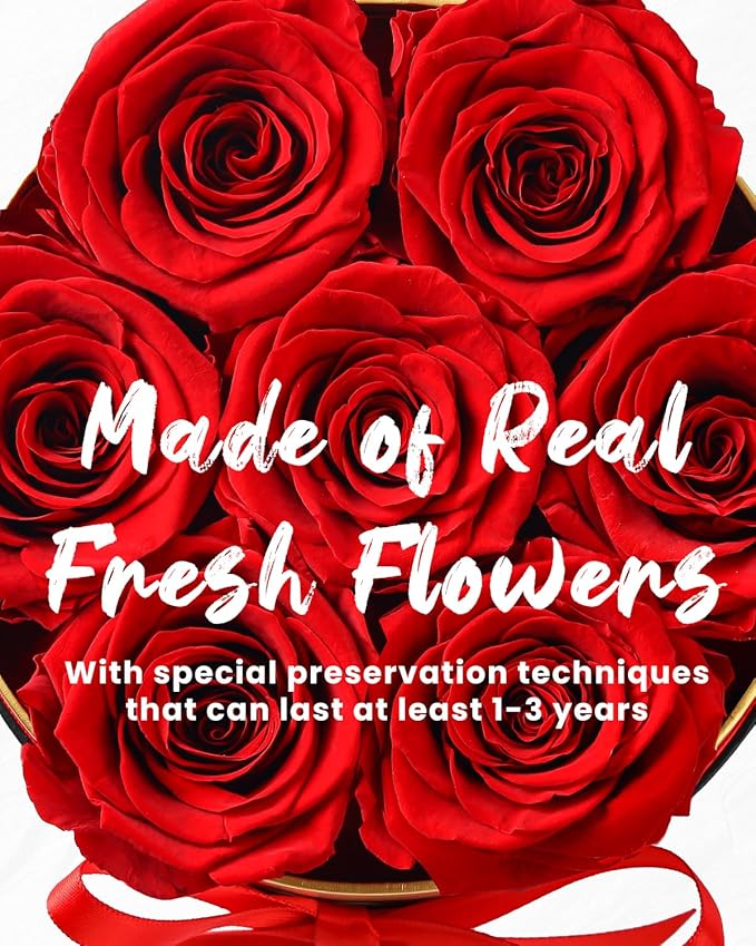 Changshunqi 16 Flowers Forever Preserved Roses in Heart Box, Preserved Flowers for Delivery Birthday Gifts Women Anniversary Forever Flowers for Mothers Gift Real Rose Forever Gifts for Women Mom Wife