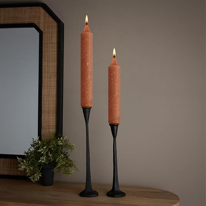 Root 4-Count Unscented Dinner Candles Dripless Beeswax Enhanced Timberline™ Collenette Boxed Candle Set, 9-Inch, Rust
