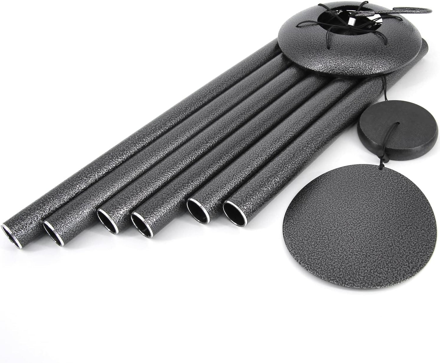 ASTARIN Wind Chimes Outdoor, 45-Inch Memorial Wind Chimes with 6 Heavy Tubes, Unique Outdoor Decor, Sympathy Gifts, Black Grey